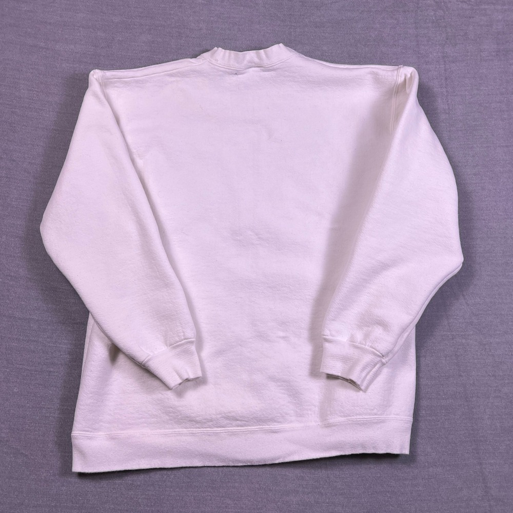 Oneita VTG Farm Tractor Graphic Sweatshirt Mens Large White USA Made Crewneck - Picture 2 of 9